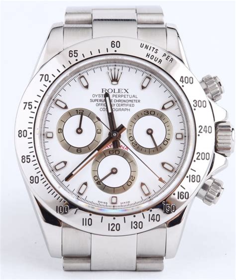 rolex daytona silver white dial price|rolex daytona 116520 serviced by.